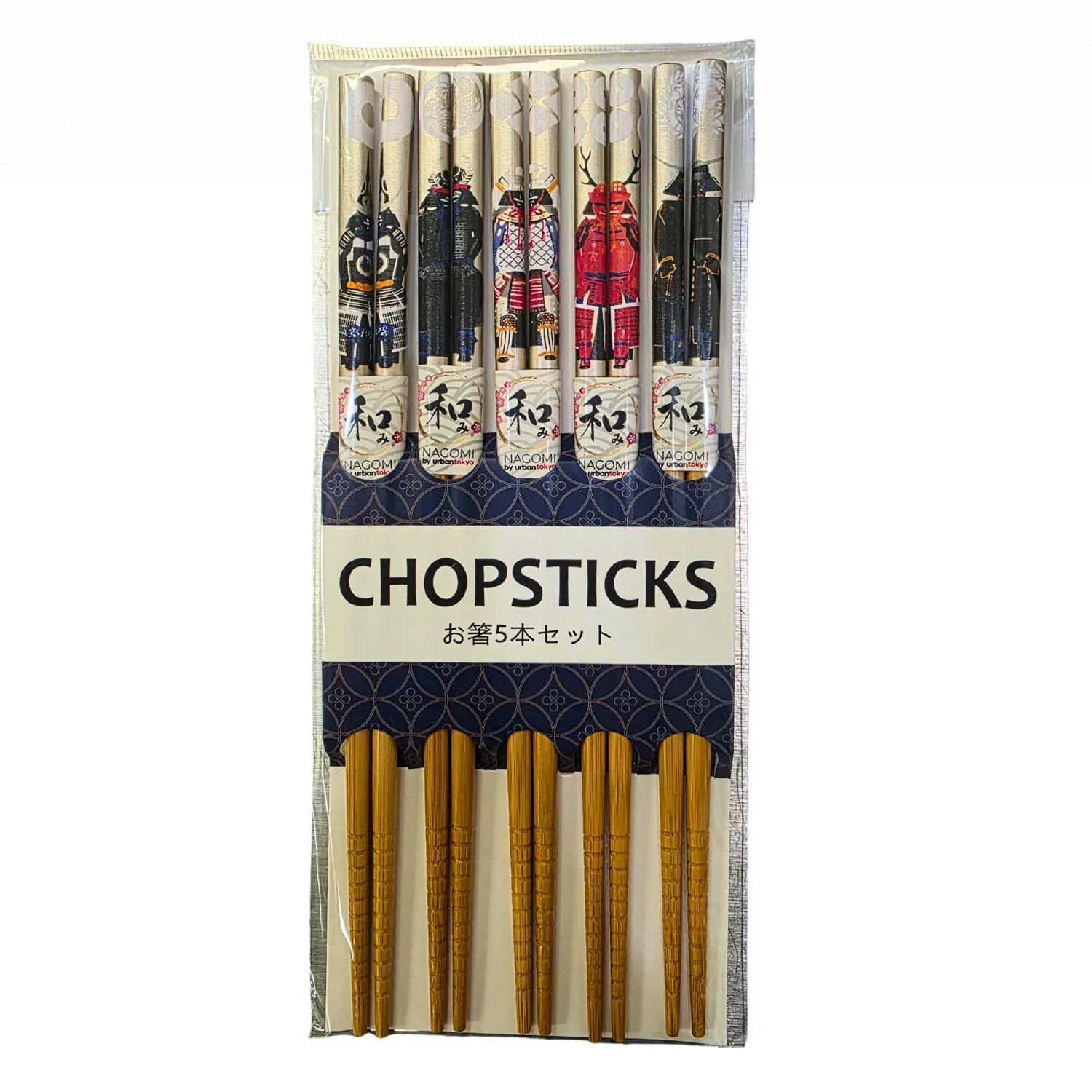 5 PIECE SAMURAI WARRIORS CHOPSTICKS SET