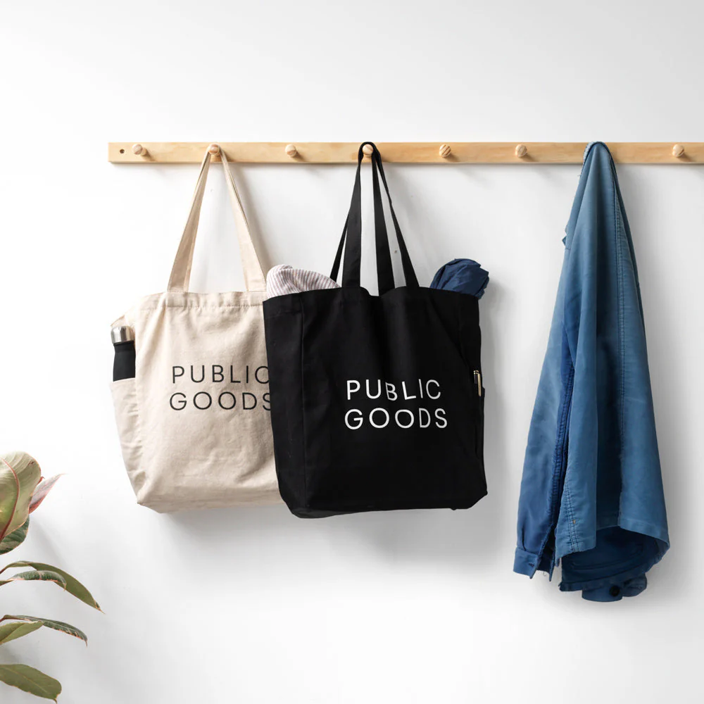 Black Reusable Cotton Tote Bag - Image 2