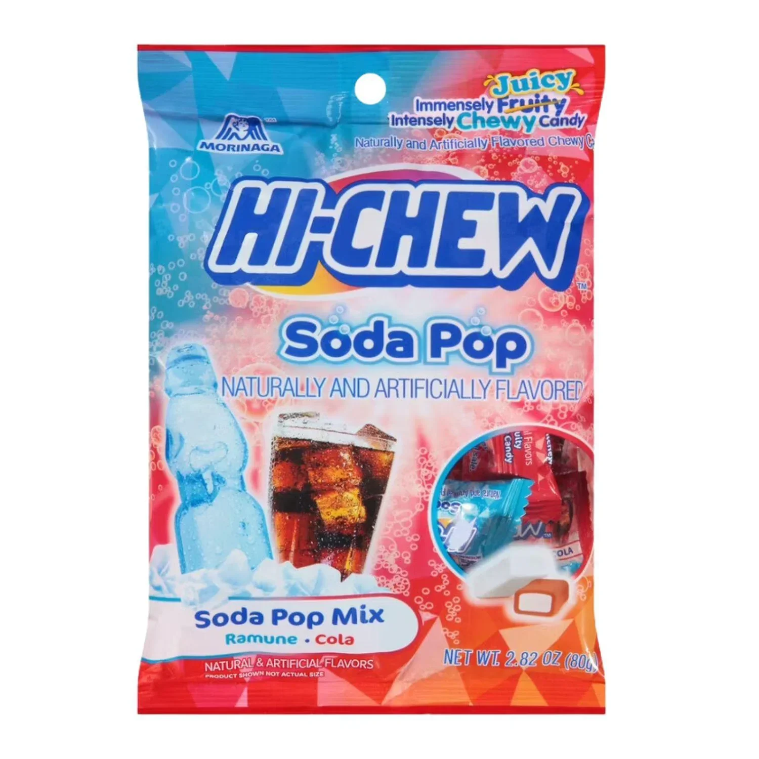 MORINAGA HI-CHEW SODA POP MIX BAG RAMUNE COLA 2.82OZ/80G