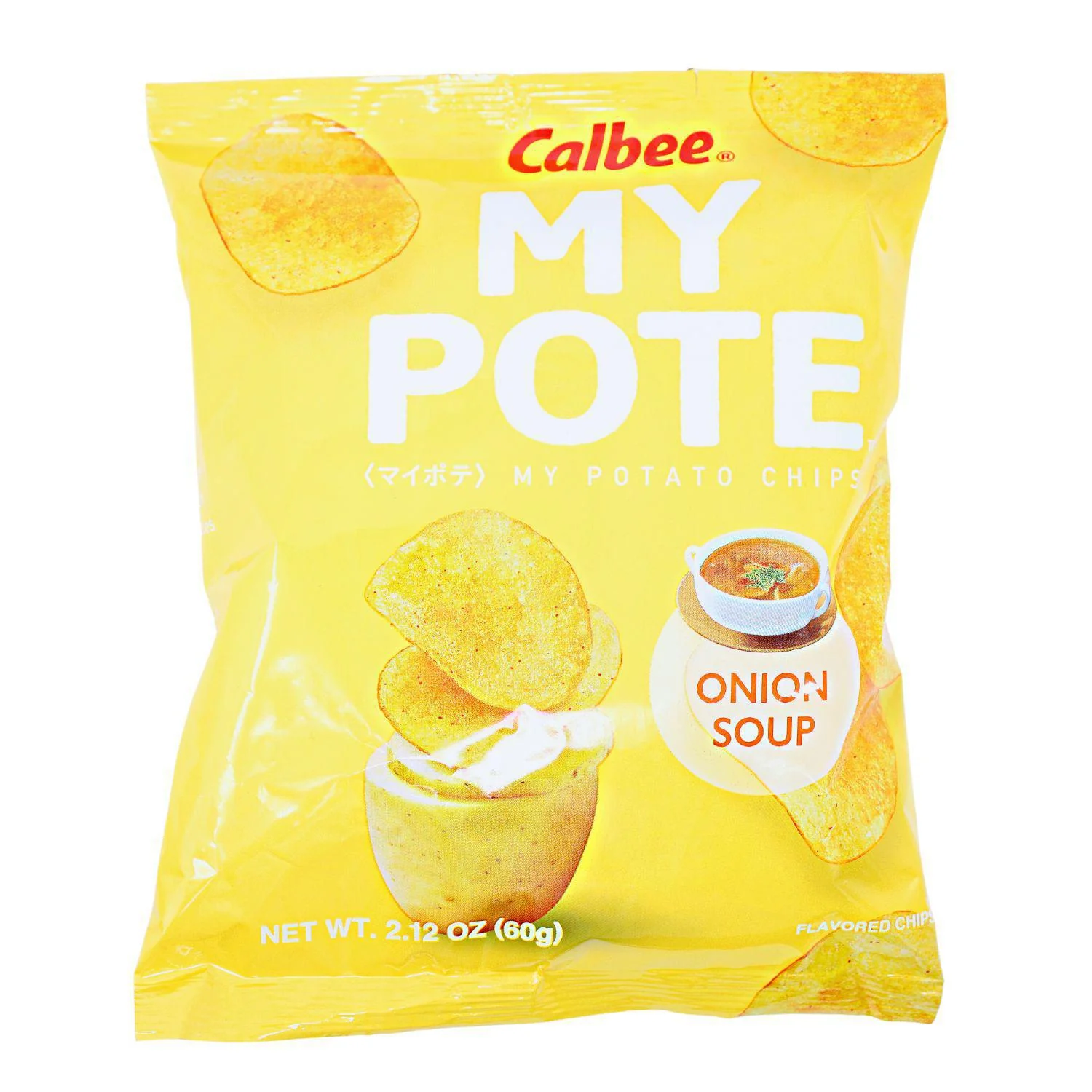 CALBEE MY POTE MY POTATO CHIPS ONION SOUP 2.12OZ/60G