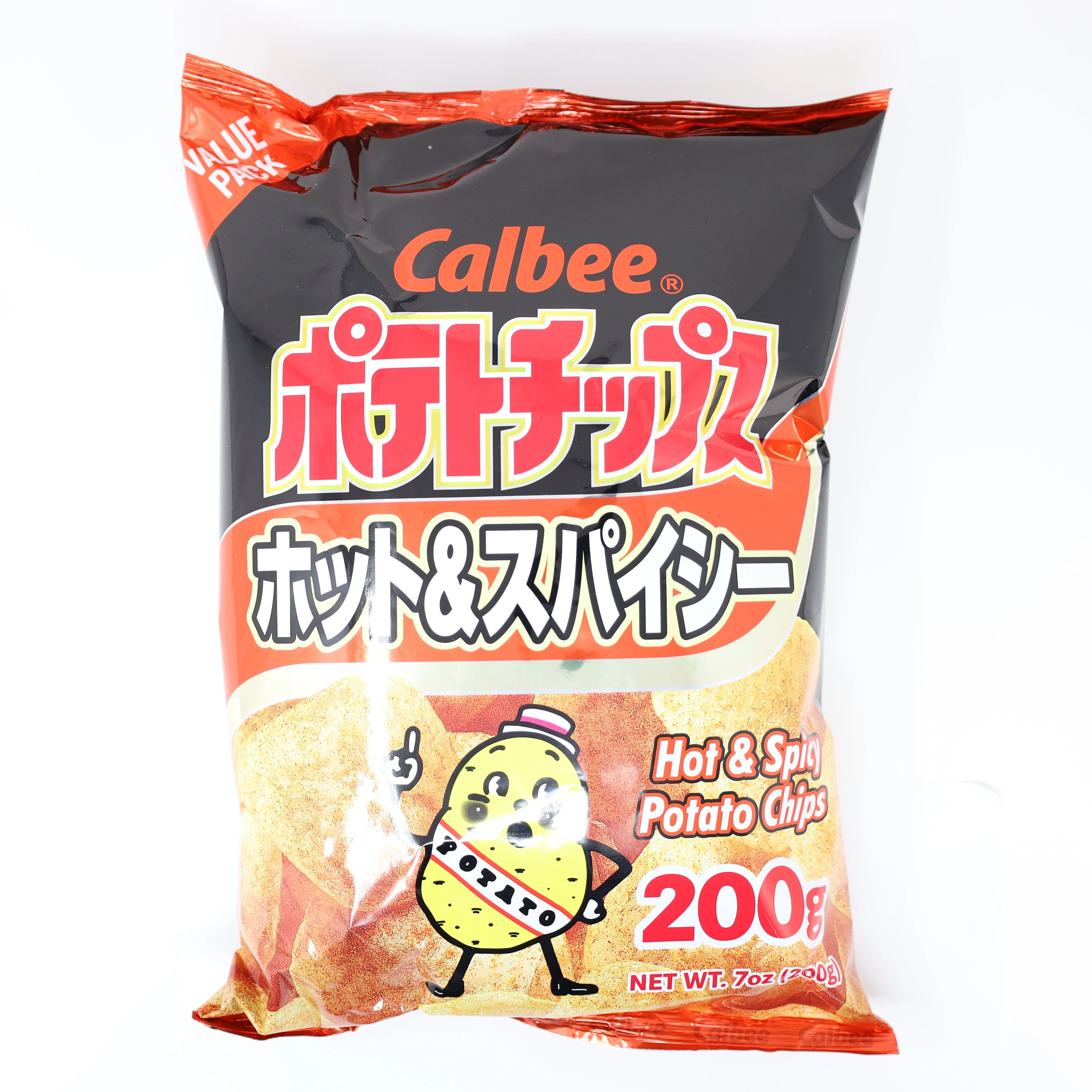 CALBEE POTATO CHIPS HOT AND SPICY VALUE PACK 7OZ/200G