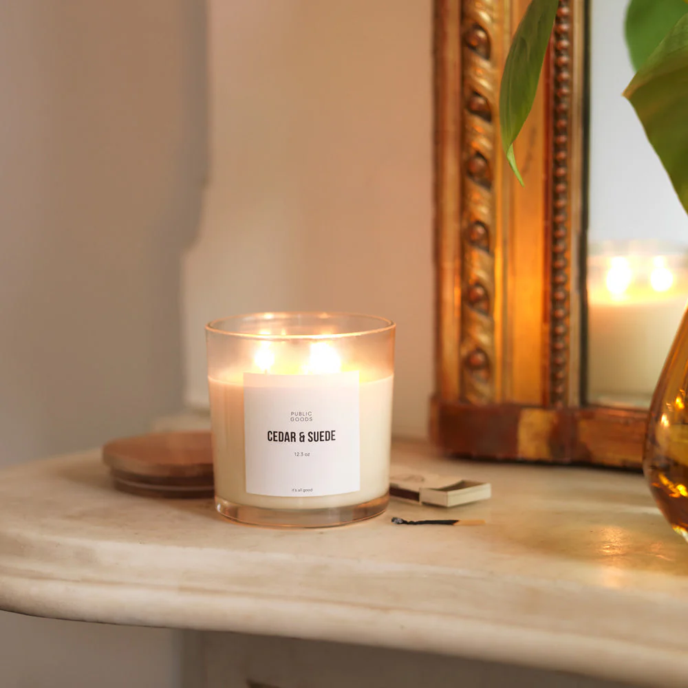 Cedar & Suede Soy Candle - Image 2