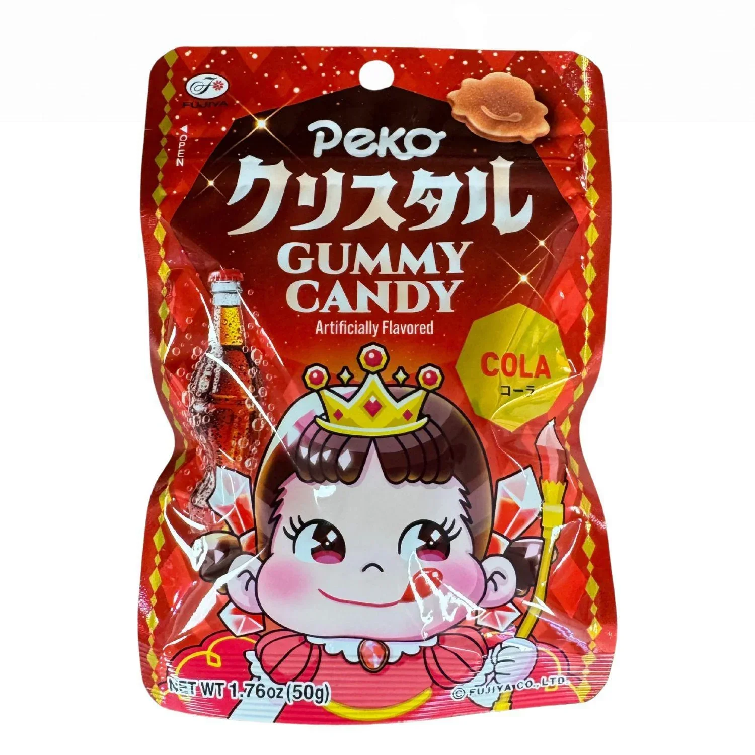 EXPIRING ON 4/30/2026 FUJIYA PEKO CRYSTAL COLA 1.76OZ/50G