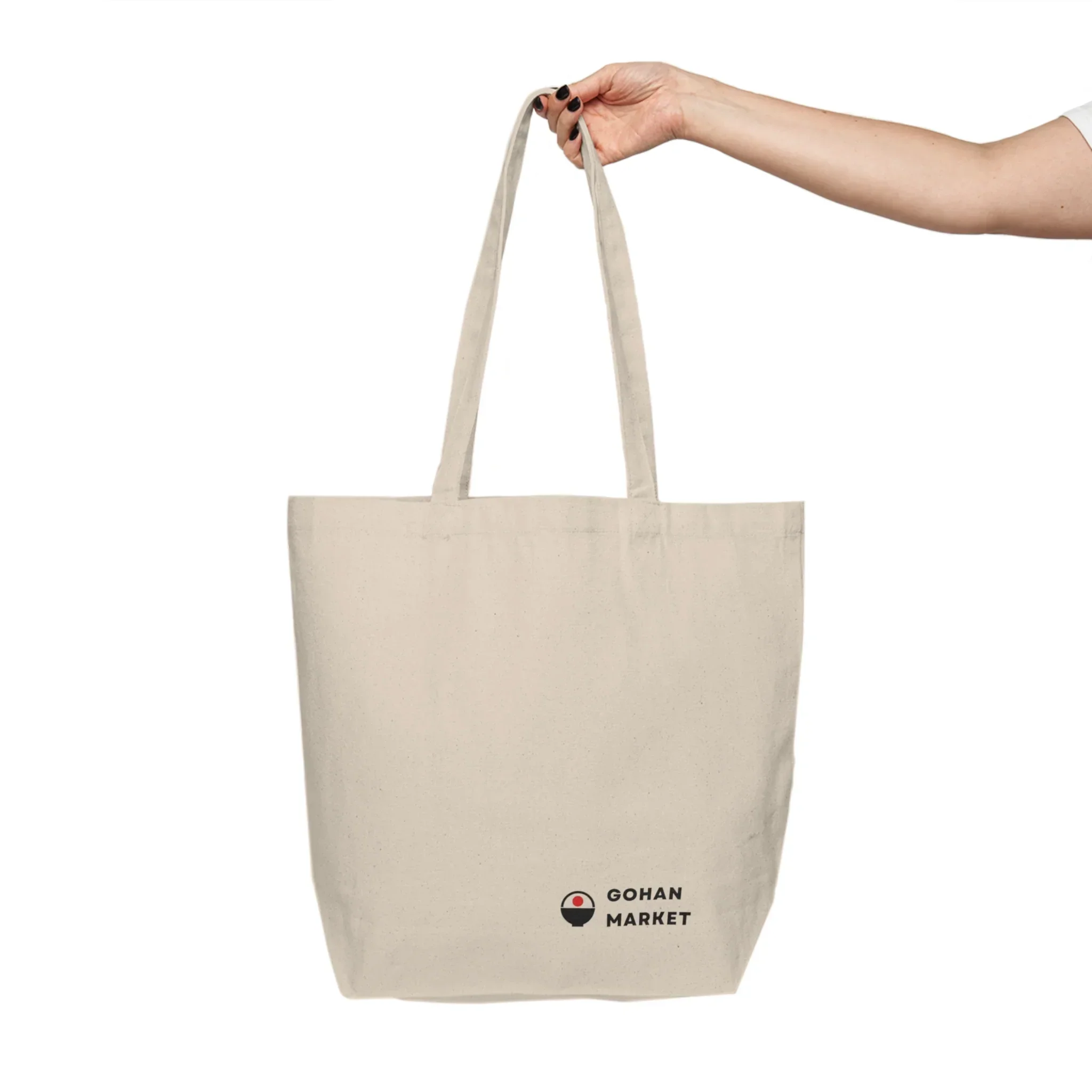 GOHAN MARKET Canvas Shopping Tote - Image 4