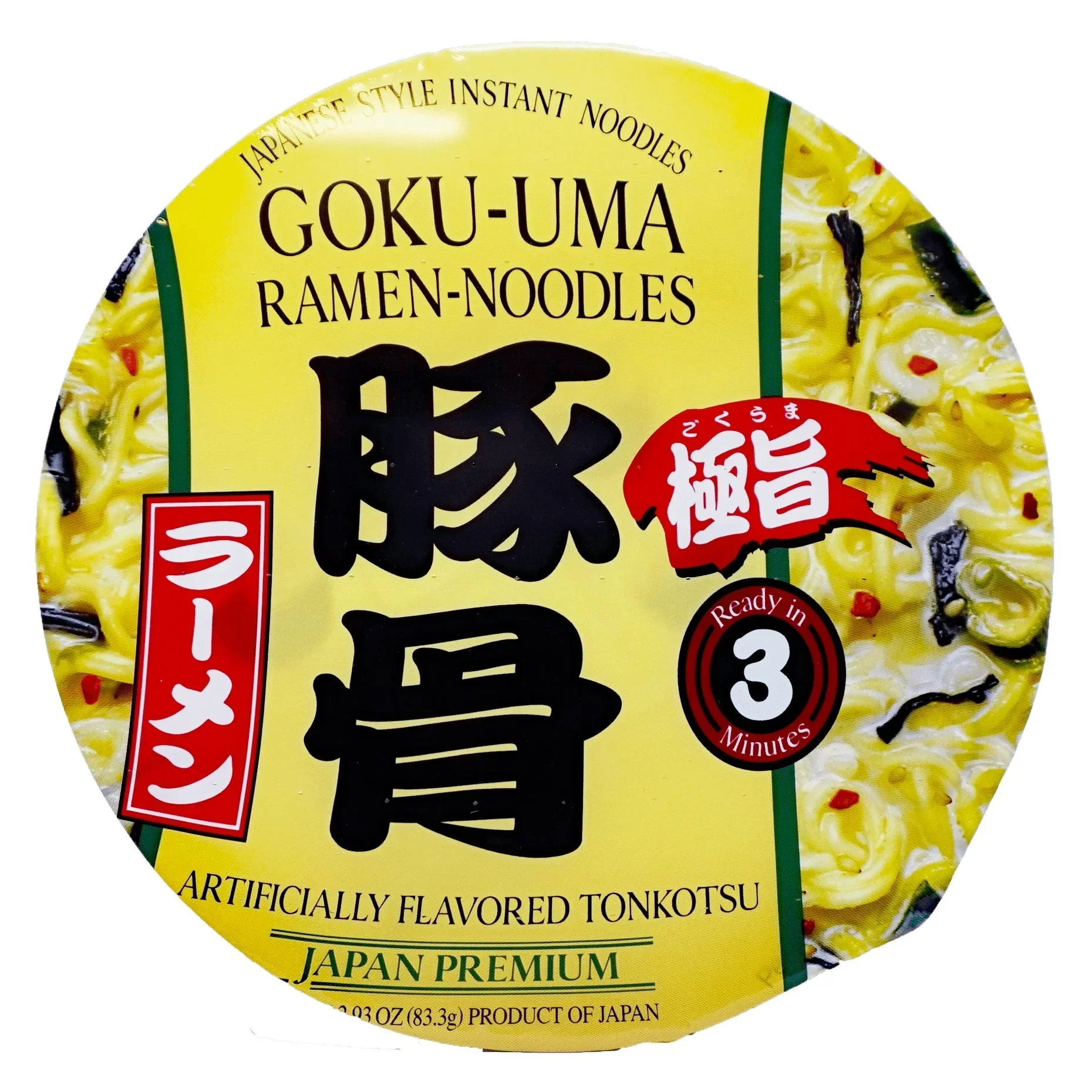 GOKU-UMA RAMEN-NOODLE TONKOTSU FLAVOR 2.93OZ/83.3G