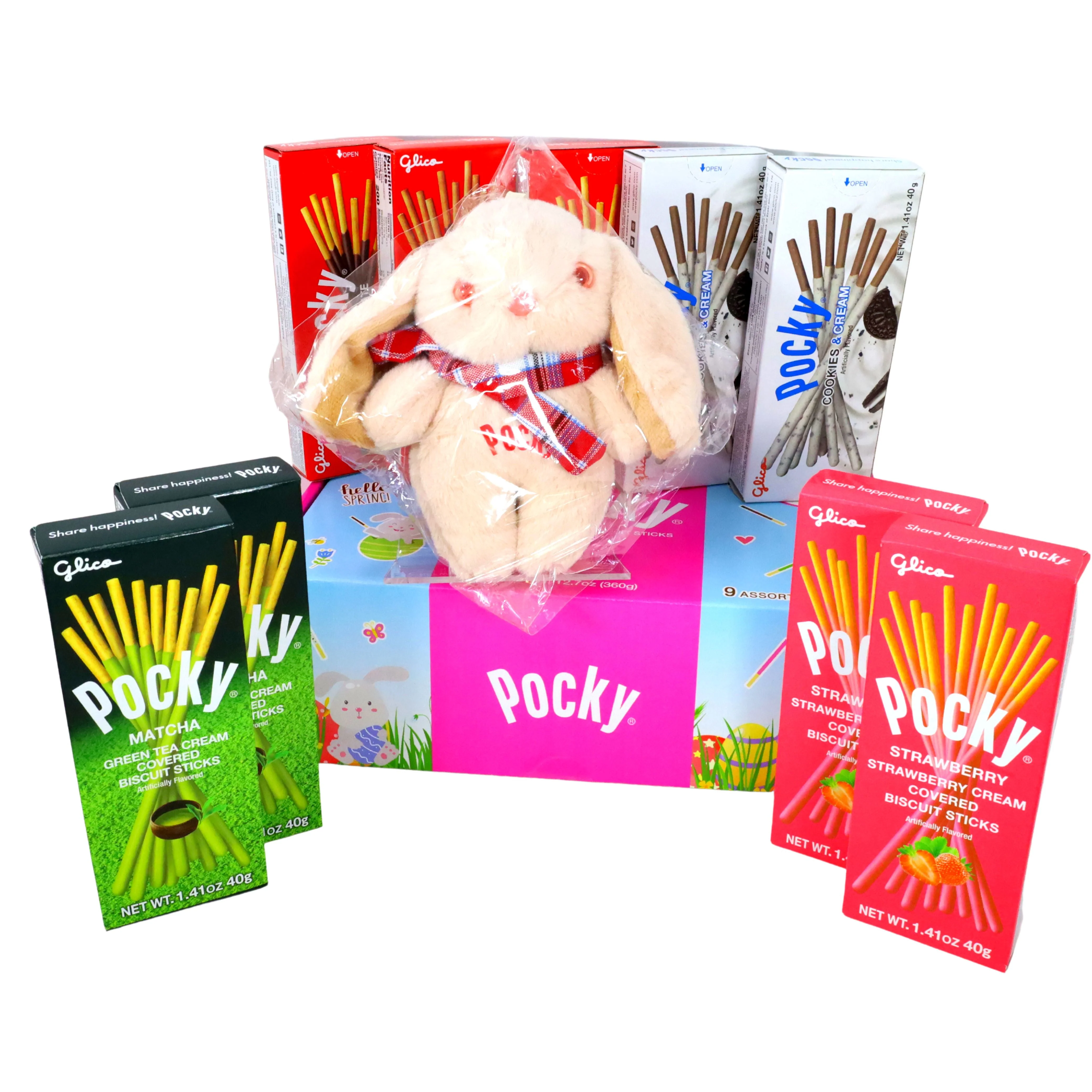GRICO POCKY SPRING EASTER BOX 2023 CREAM COVERED BISCUIT STICKS 9 ASSORTED BOX 12.7OZ/360G  EXPIRING ON 06/08/2023