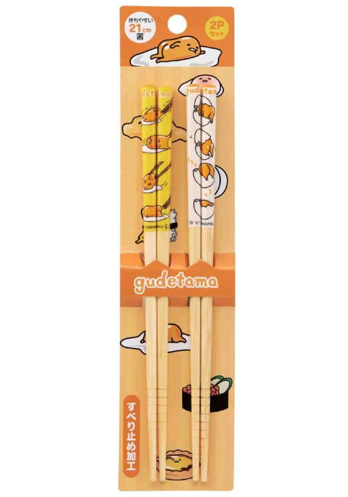 GUDETAMA BAMBOO CHOPSTICKS 2PCS SET (SHAKING EGG) - Image 2