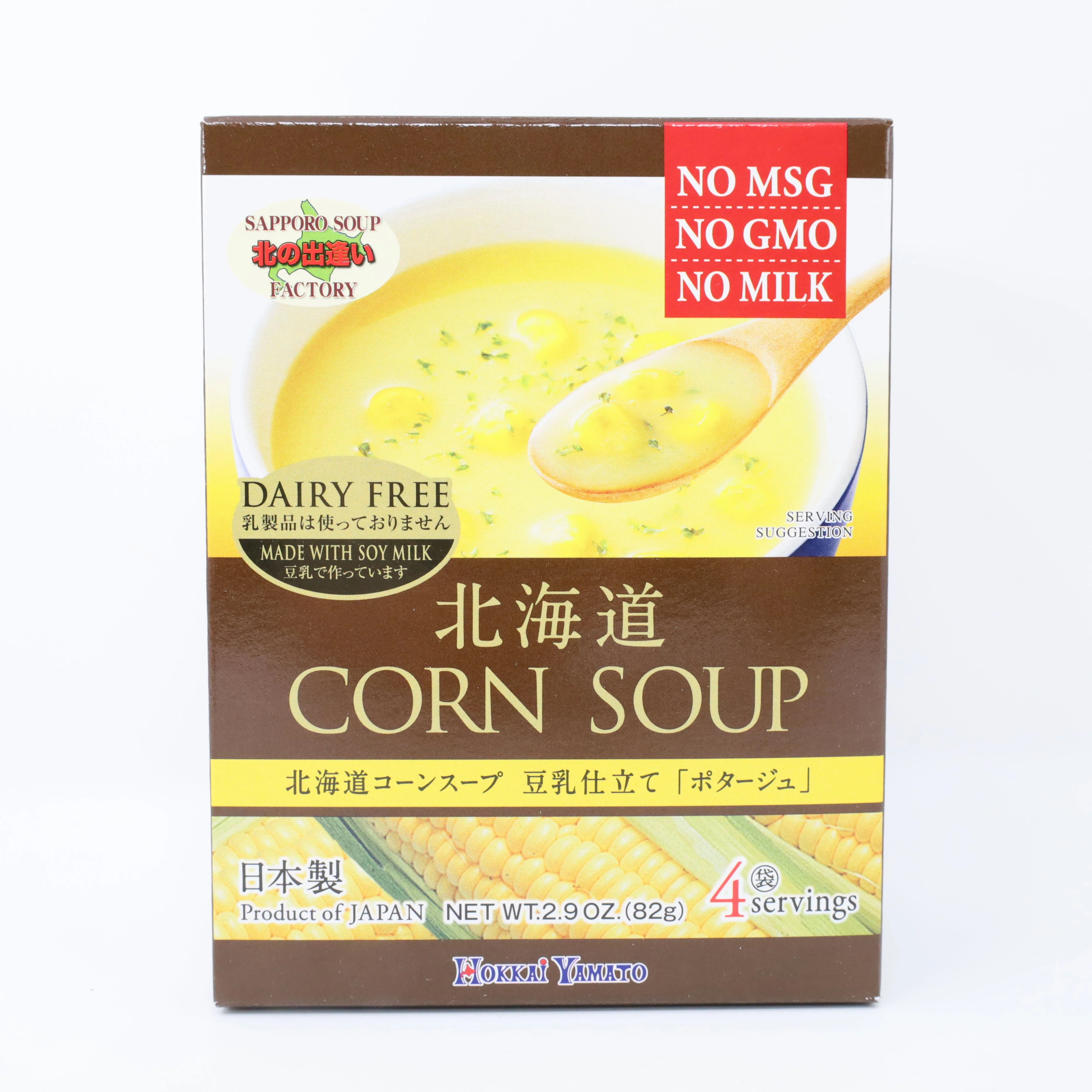 HOKKAIYAMATO CORN SOUP TONYU 4P 2.9OZ/82G
