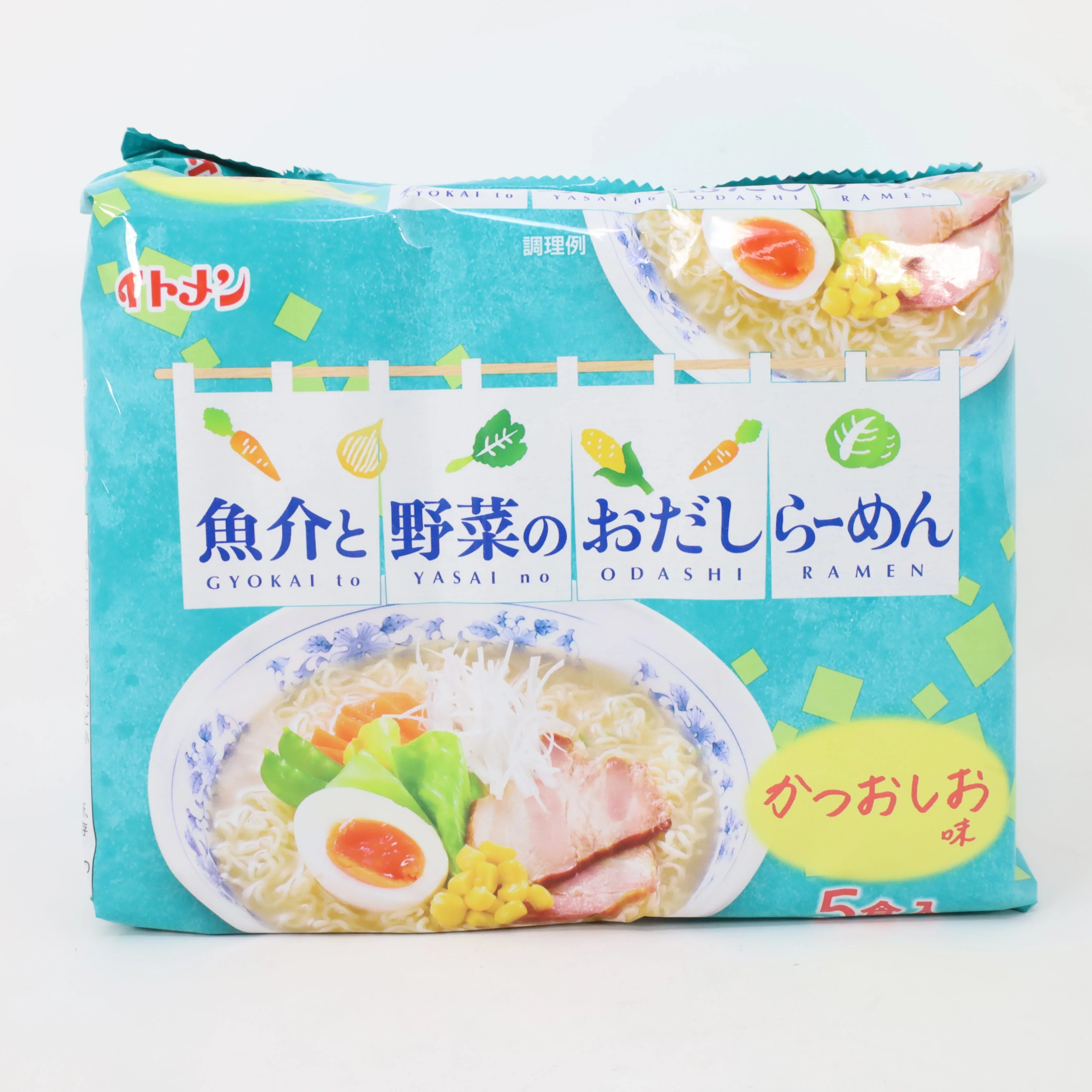 ITOMEN GYOKAI TO YASAI NO ODASHI RAMEN  KATSUO SHIO 5PACK 14.9OZ/425G