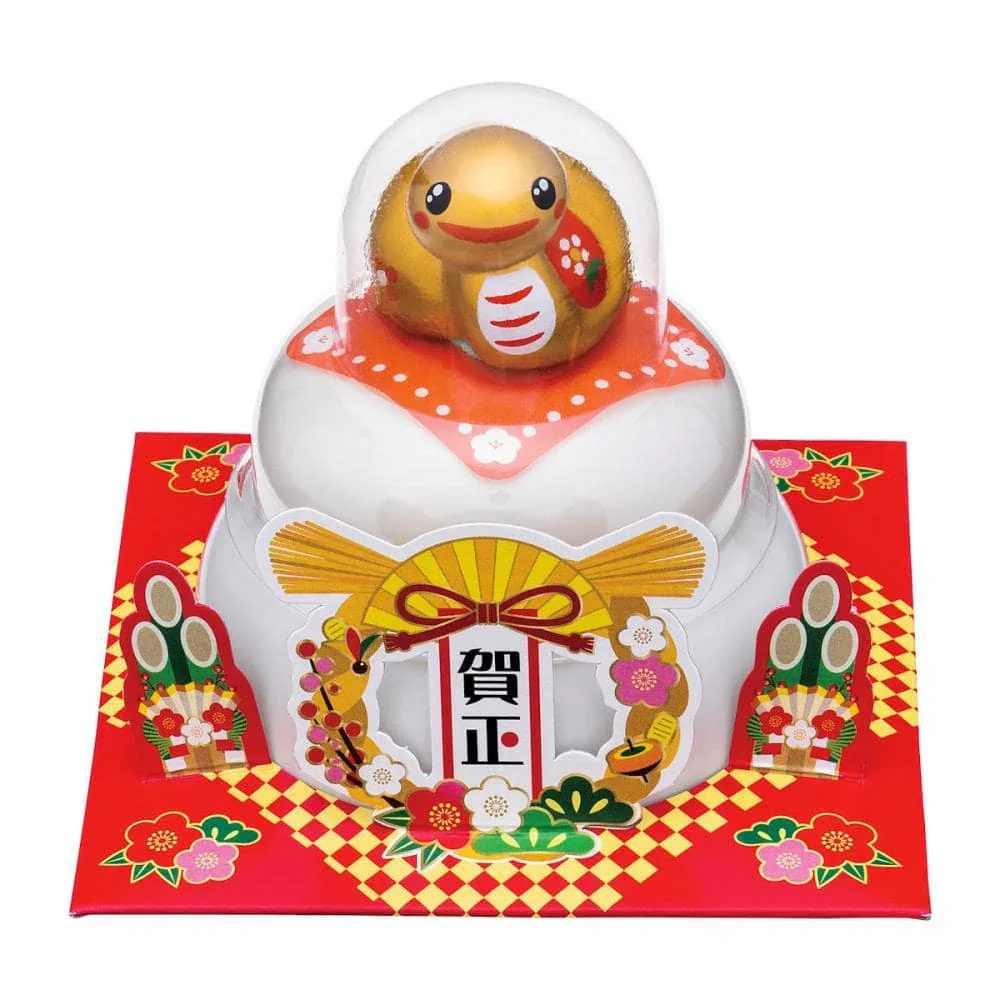 KAGAMIMOCHI FUKU ETO RICE CAKE 1PC (CAN'T CHOOSE THE COLOR) - Image 2