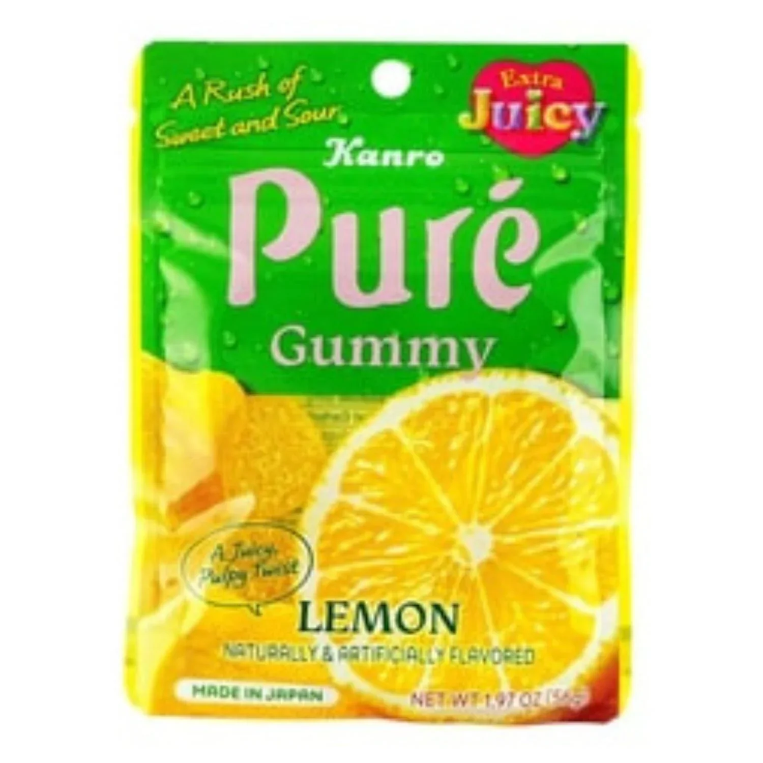 KANRO PURE GUMMY LEMON 1.97OZ/56G