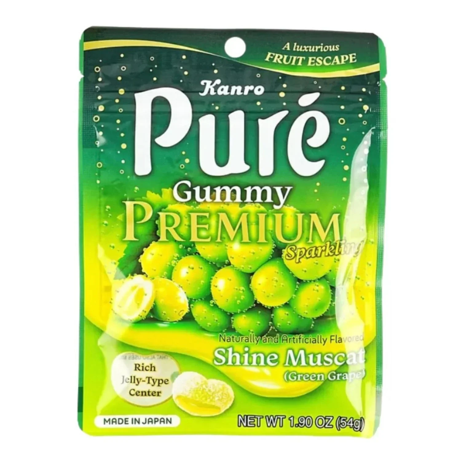 KANRO PURE GUMMY PREMIUM SHINE MUSCAT 1.90OZ/54G