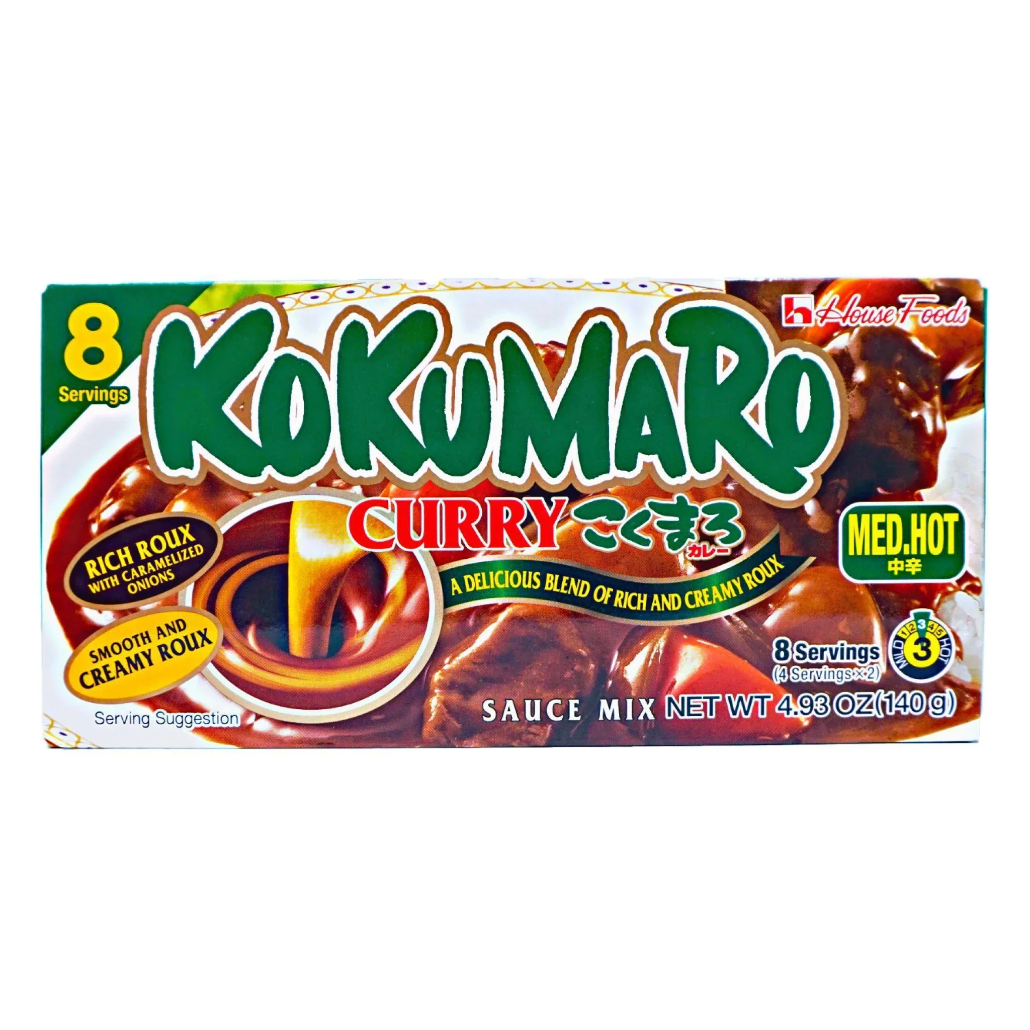 HSE KOKUMARO CURRY ROUX MED HOT 8 SERVINGS 4.93OZ/140G