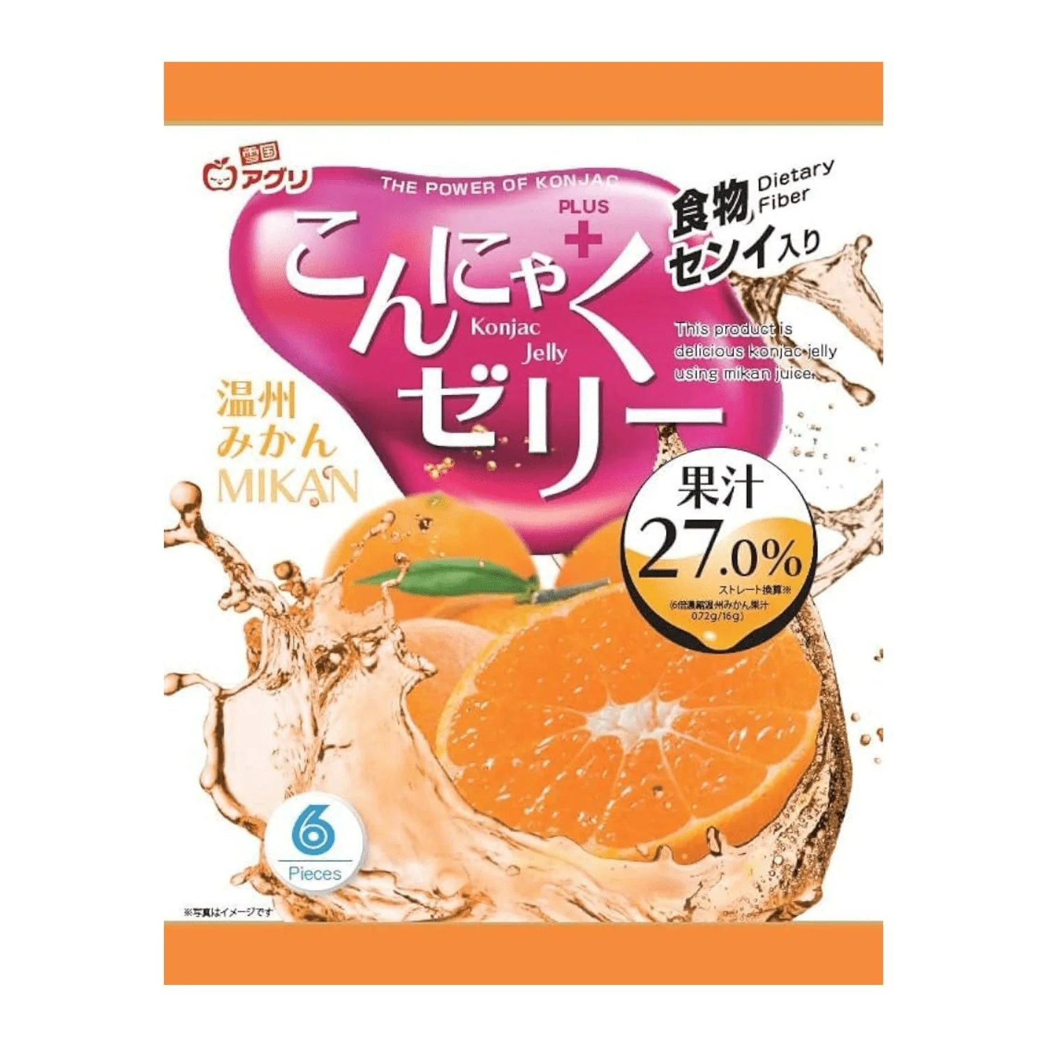 KONNYAKU JELLY MIKAN 3.38OZ/96G