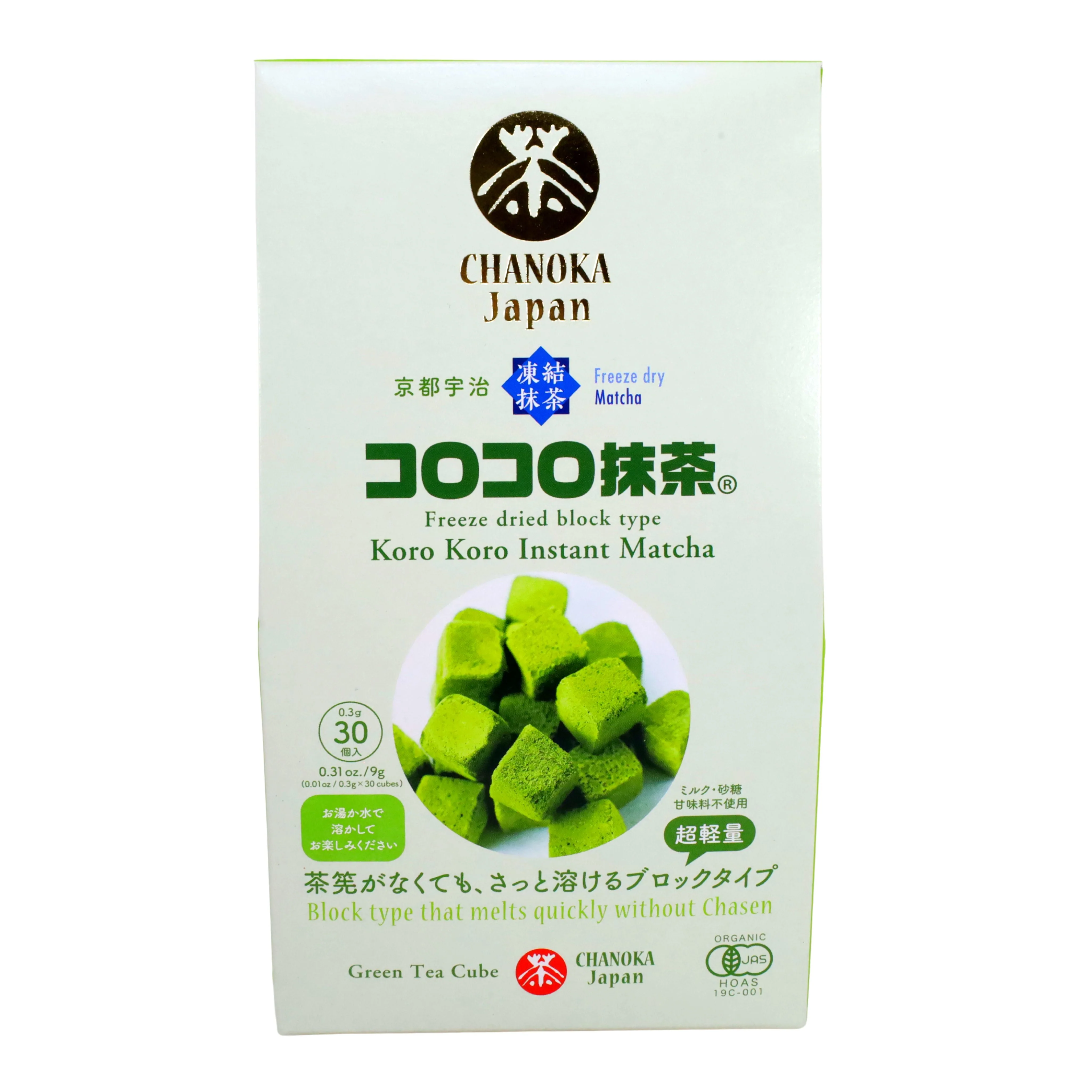 KYOTO UJI KOROKORO INSTANT MATCHA FREEZE DRIED BLOCK TYPE MATCHA 30CUBES 0.31OZ/9G