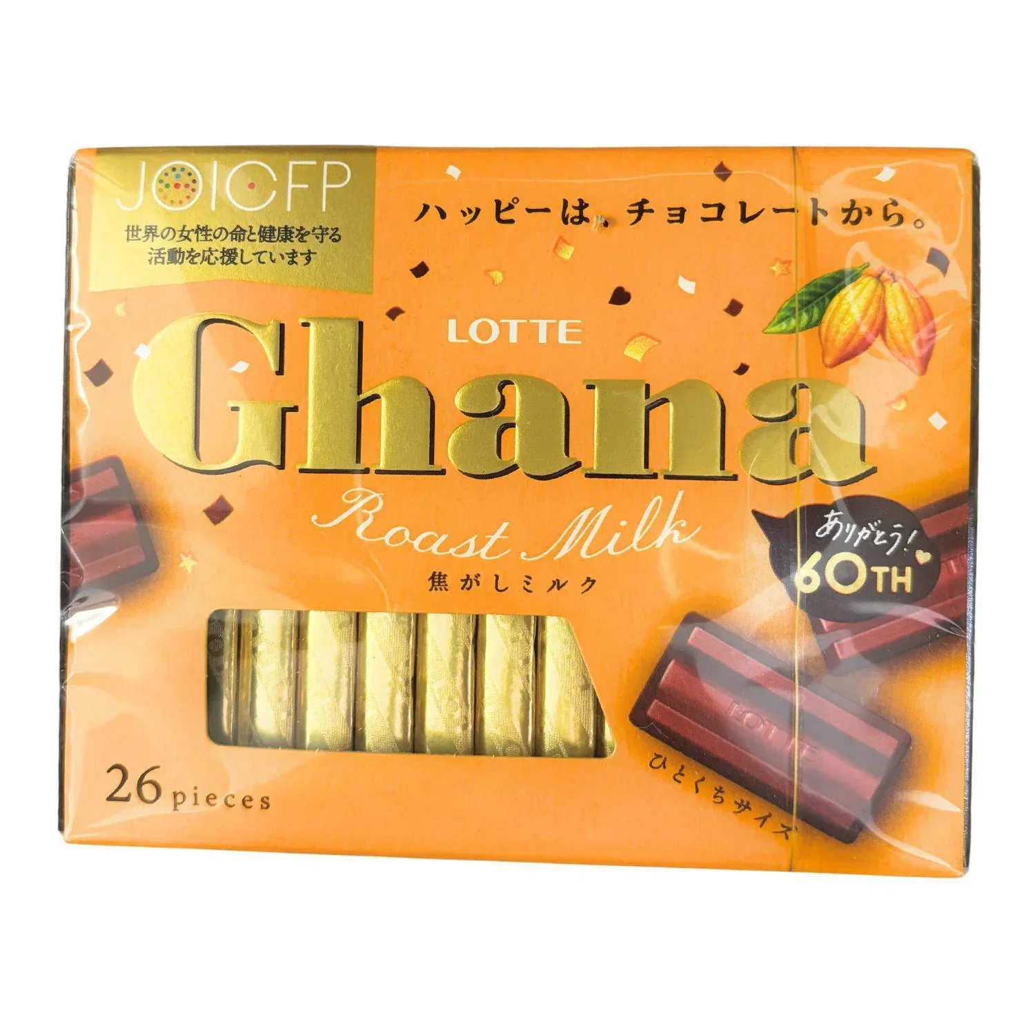LOTTE GHANA ROAST MILK CHOCOLATE3 26PC 4.19OZ/119G