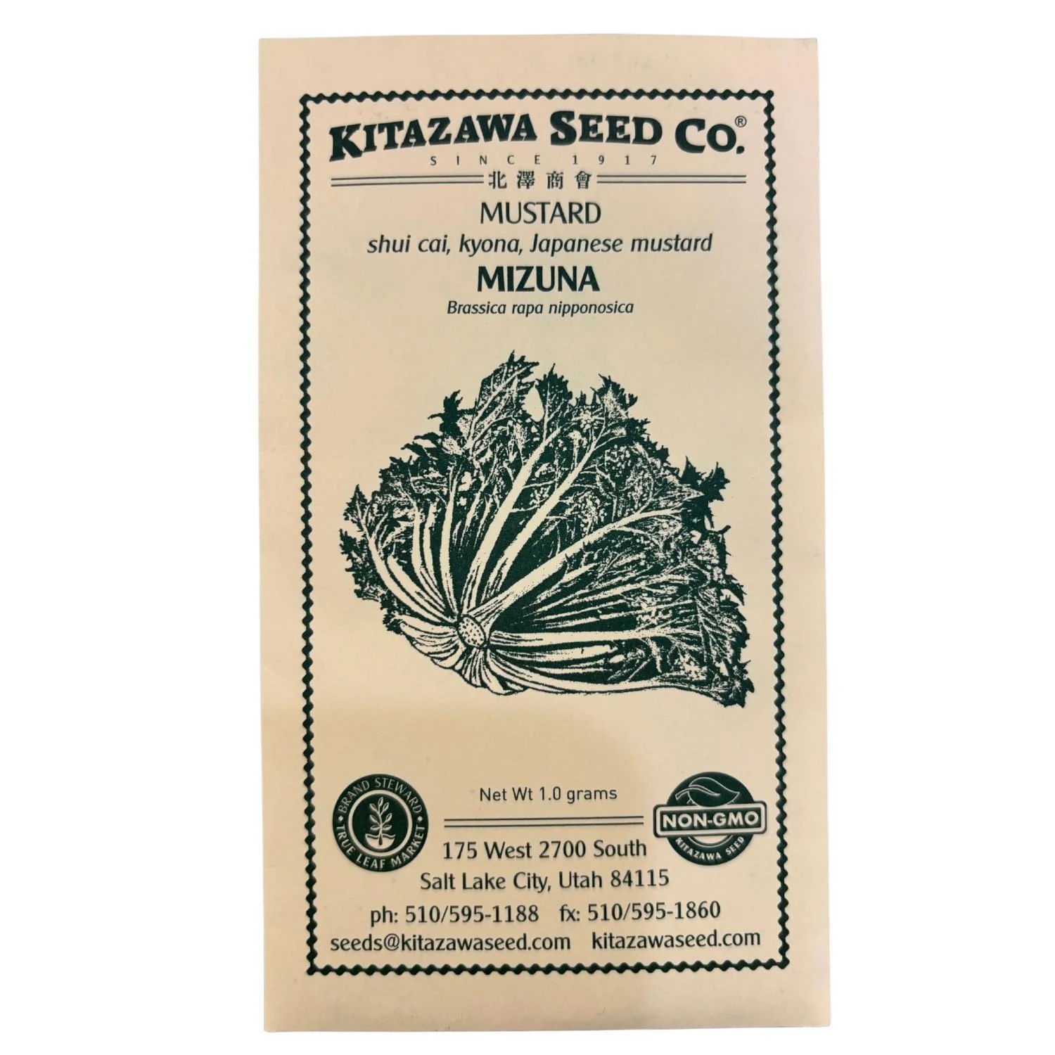 MIZUNA MUSTARD SEEDS 1G
