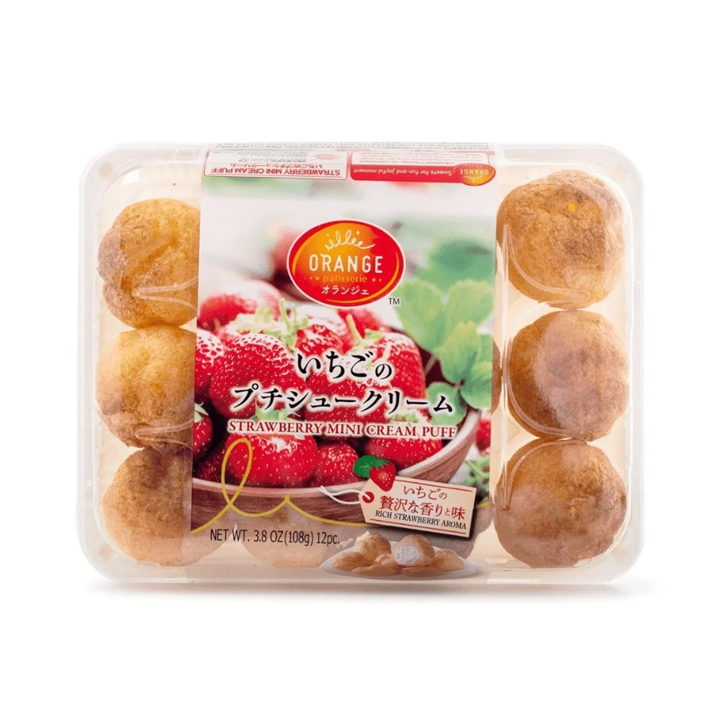ORANGE STRWBRY MINI CREAM PUFF 3.8 OZ
