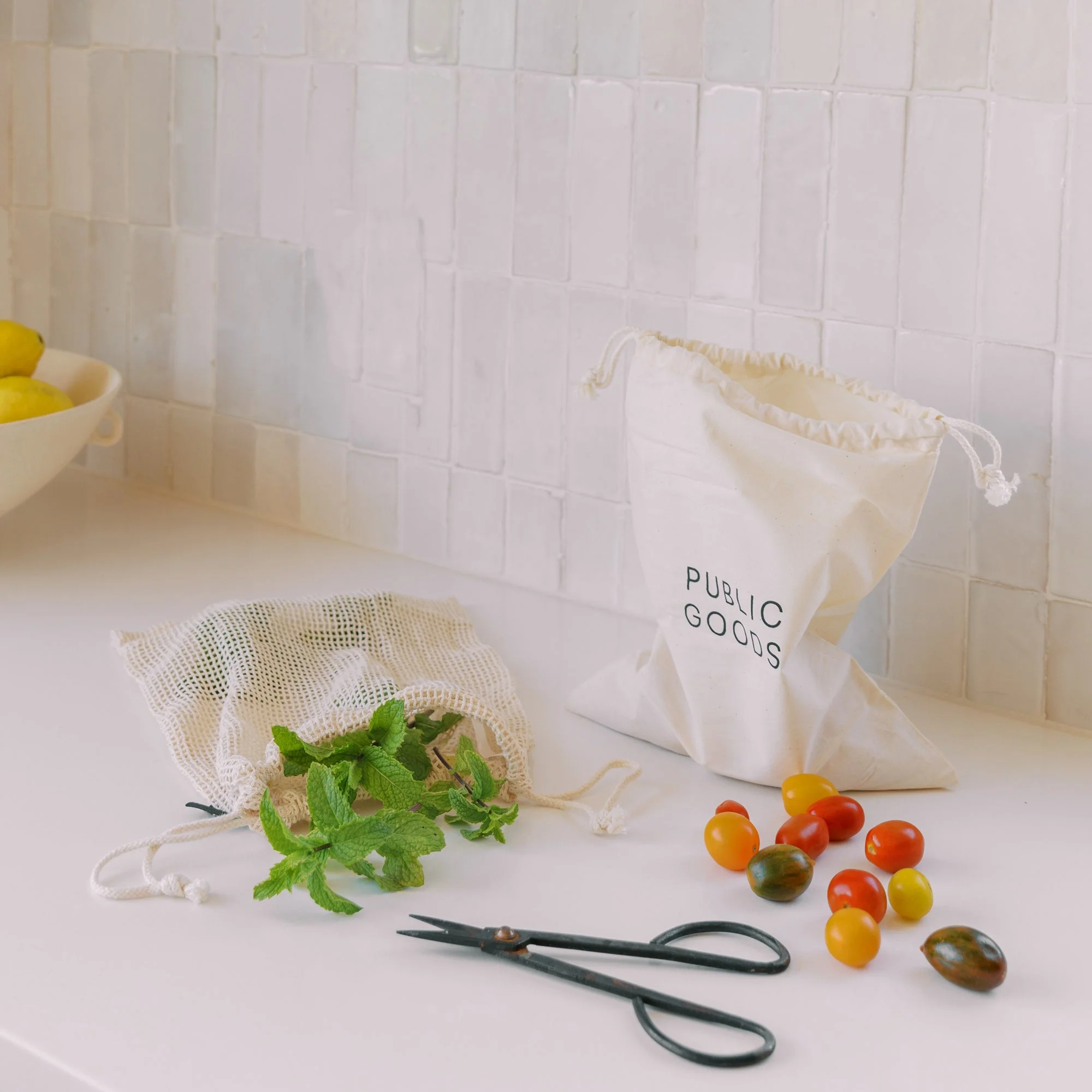 Organic Reusable Cotton Produce Bag (2 ct) - Image 2