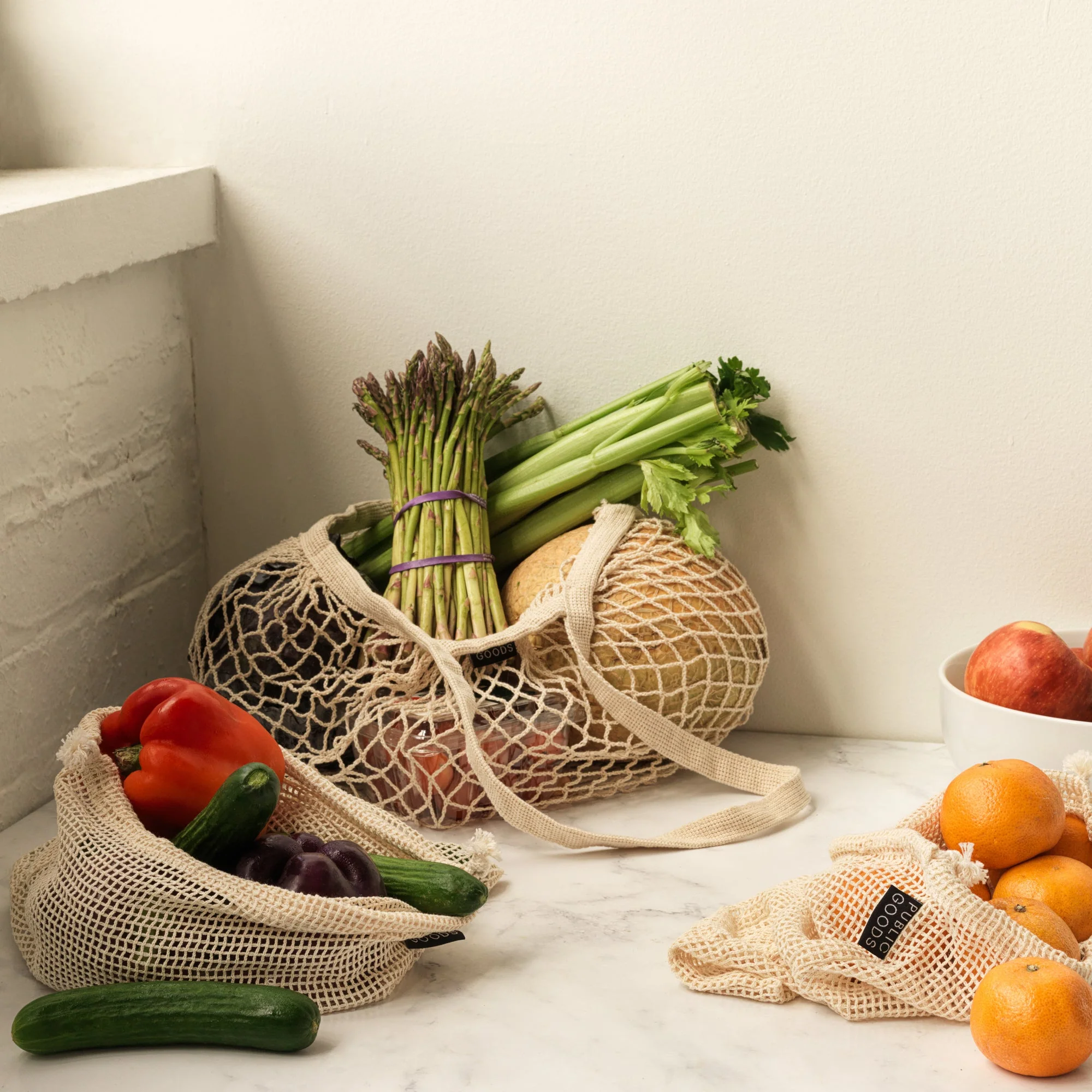 Organic Wide Mesh Tote - Image 2