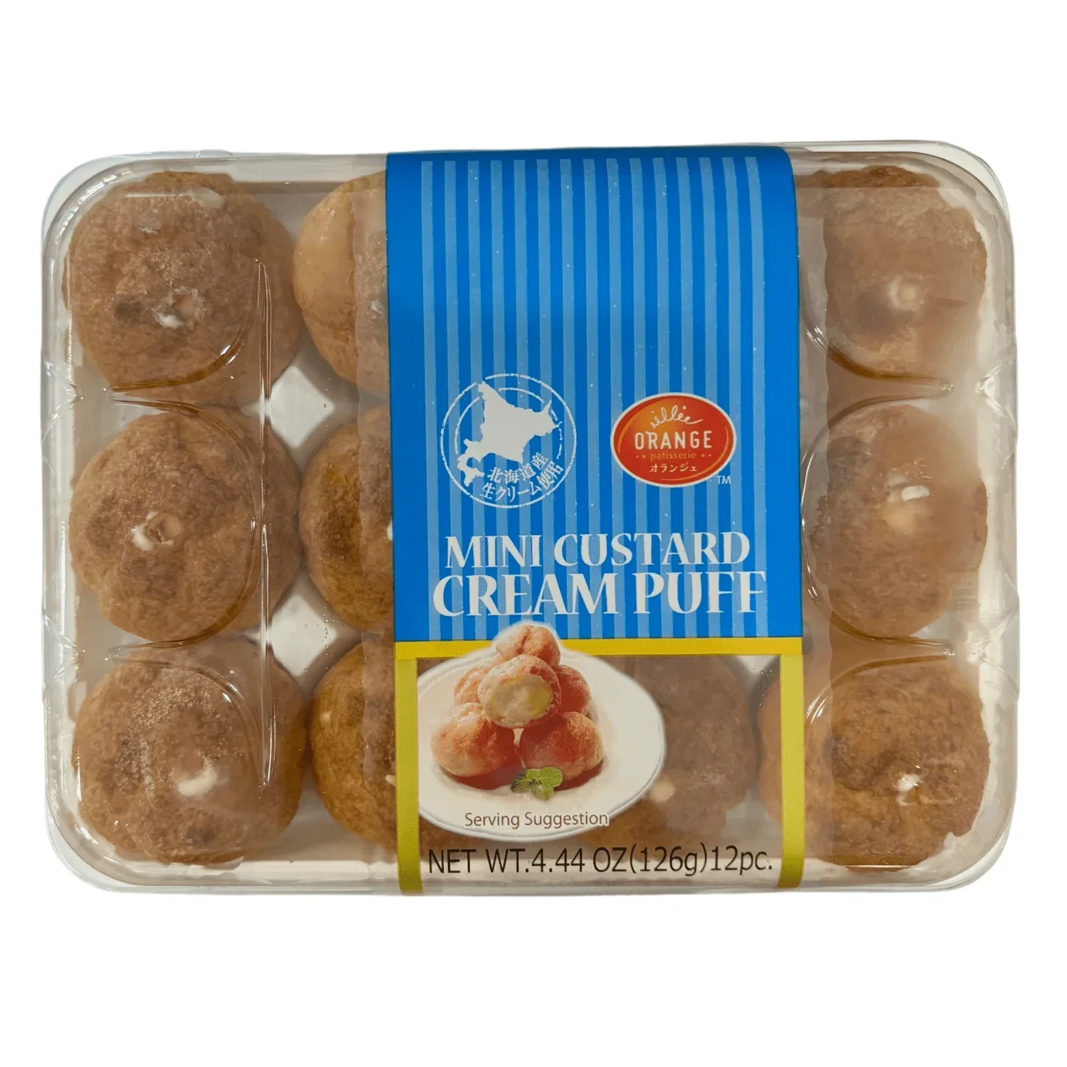 ORANGE CUSTARD MINI CREAM PUFF 4.44 OZ