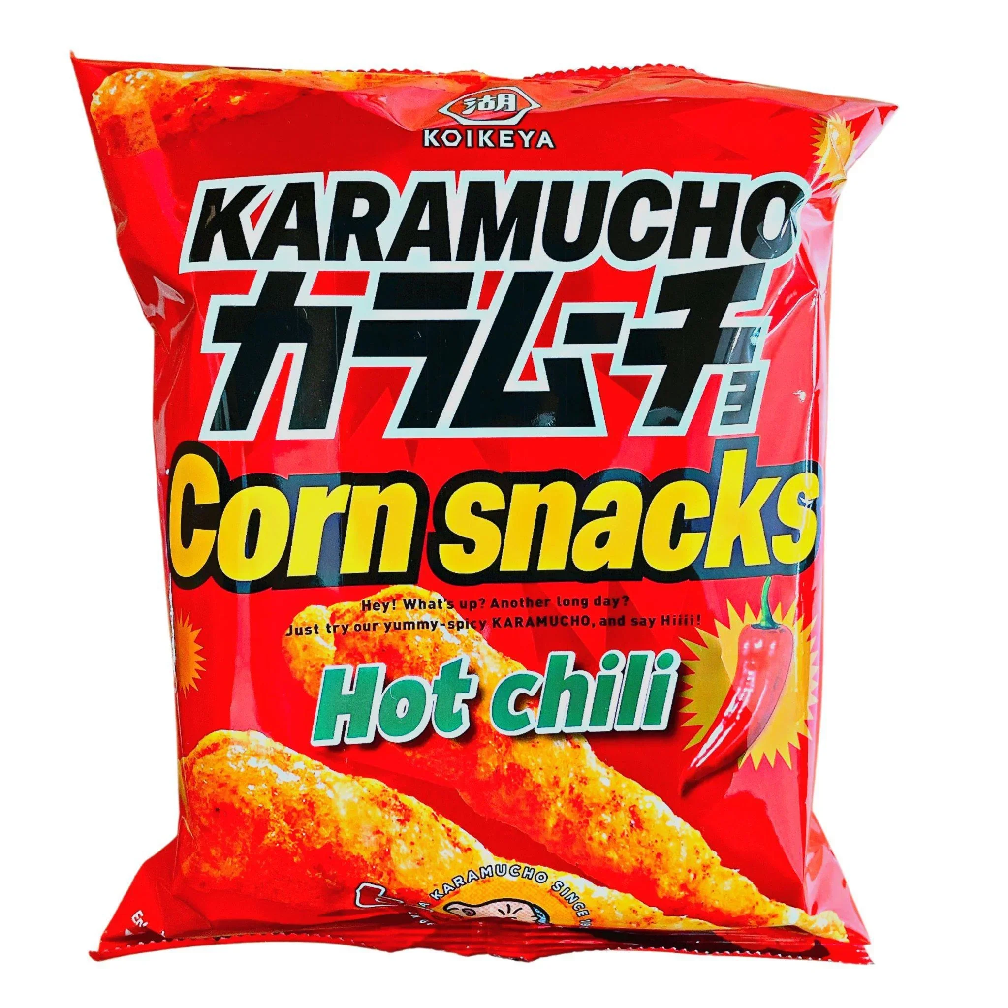 KARAMUCHO CORN SNACKS HOT CHILI 2.3 OZ/65G