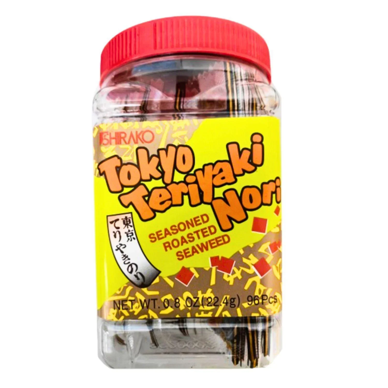SHIRAKO TOKYO TERIYAKI NORI SEASONED ROASTED SEAWEED 96P 0.8OZ/22.4G