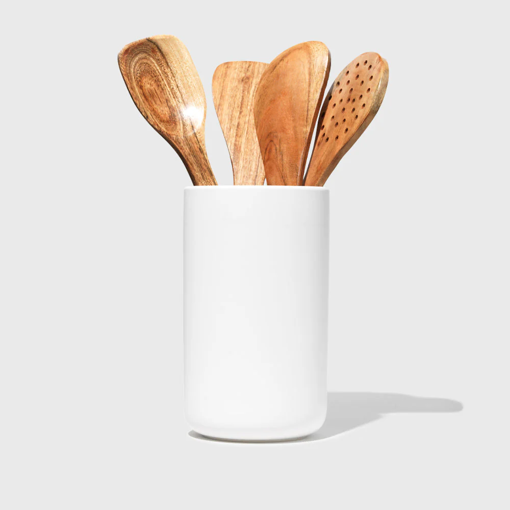 Tall Stoneware Utensil Holder - Image 3