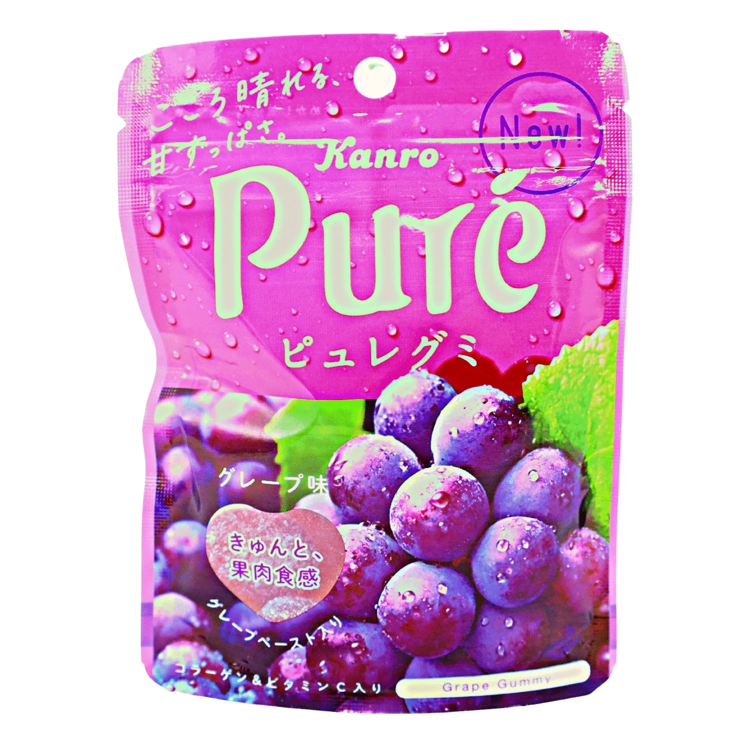 KANRO PURE GUMMY GRAPE FLAVOR 1.97OZ/56G