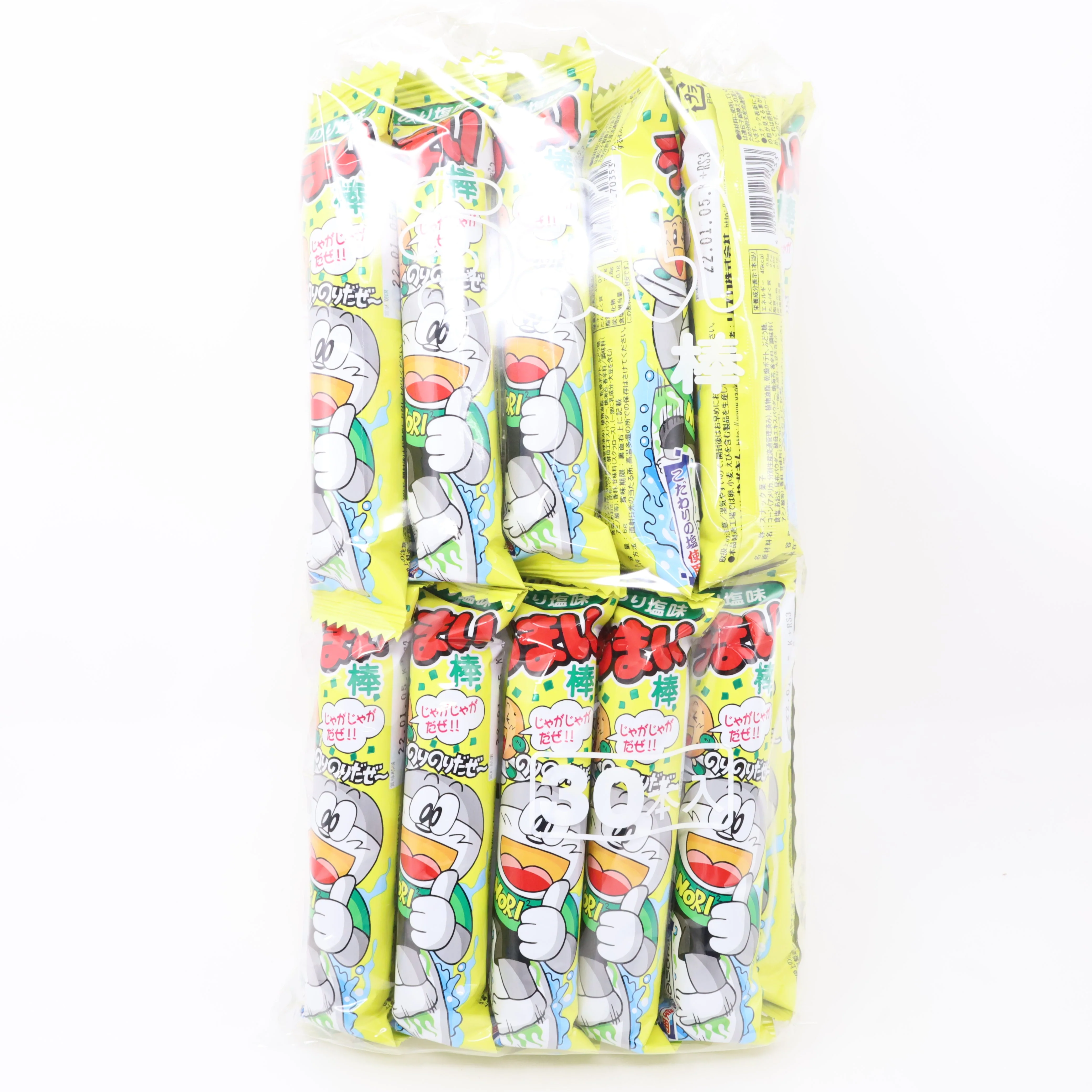 UMAIBO NORISHIO CORN SNACK 30STICKS 6.33OZ/180G EXPIRING ON 1/05/2022