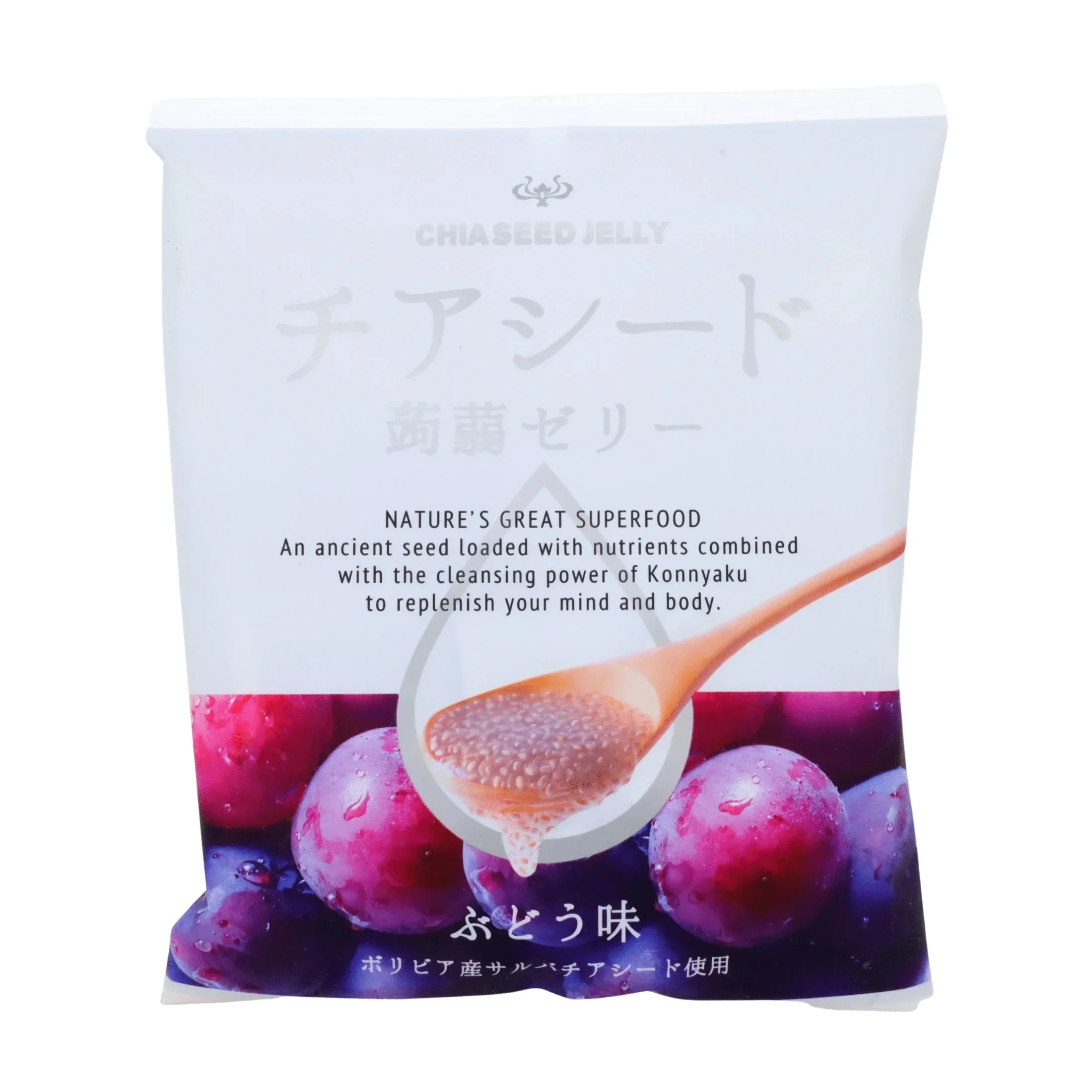 WAKASHO CHIA SEED KONNYAKU JELLY GRAPE 6.1OZ/175G