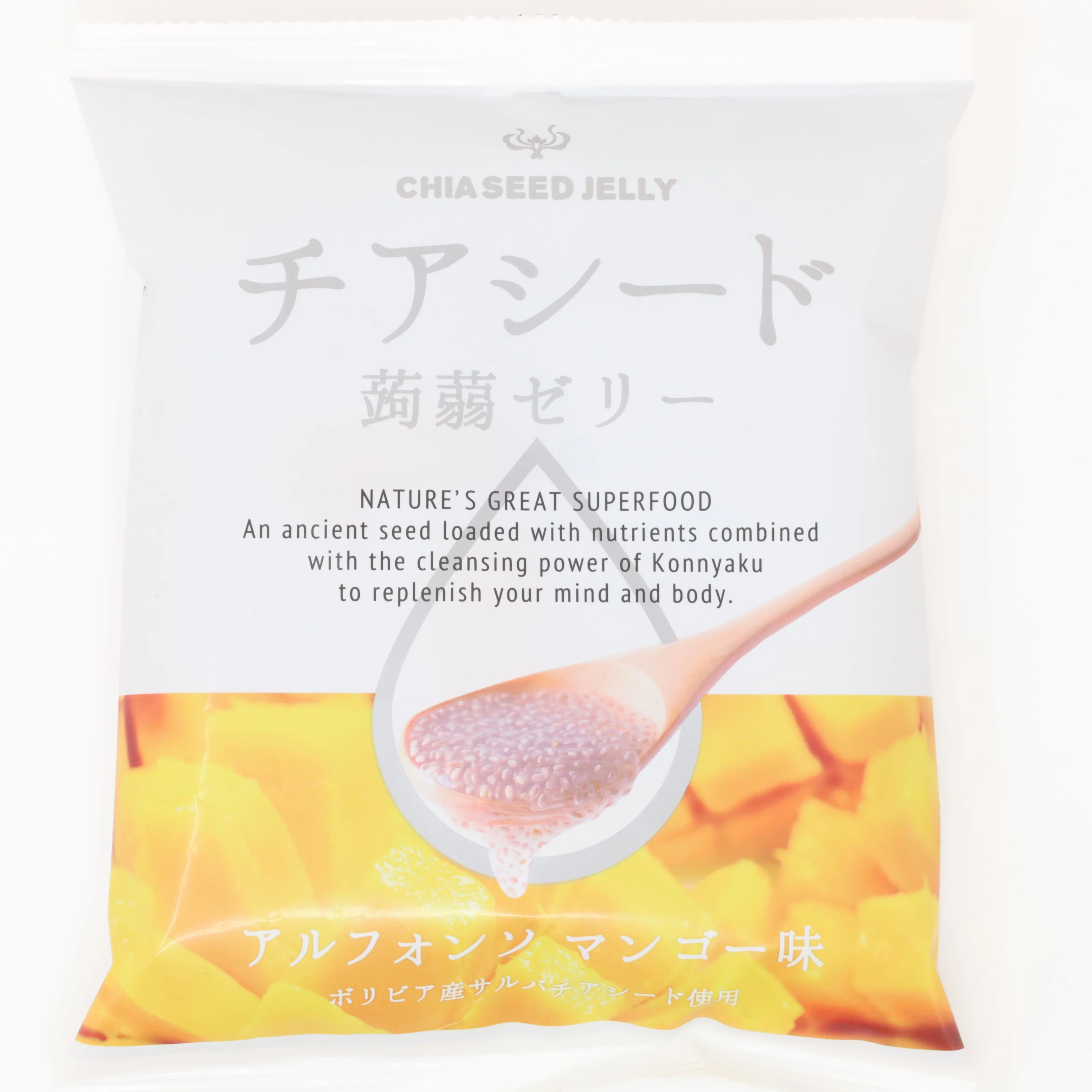WAKASHO CHIA SEED KONNYAKU JELLY MANGO 6.1OZ/175G