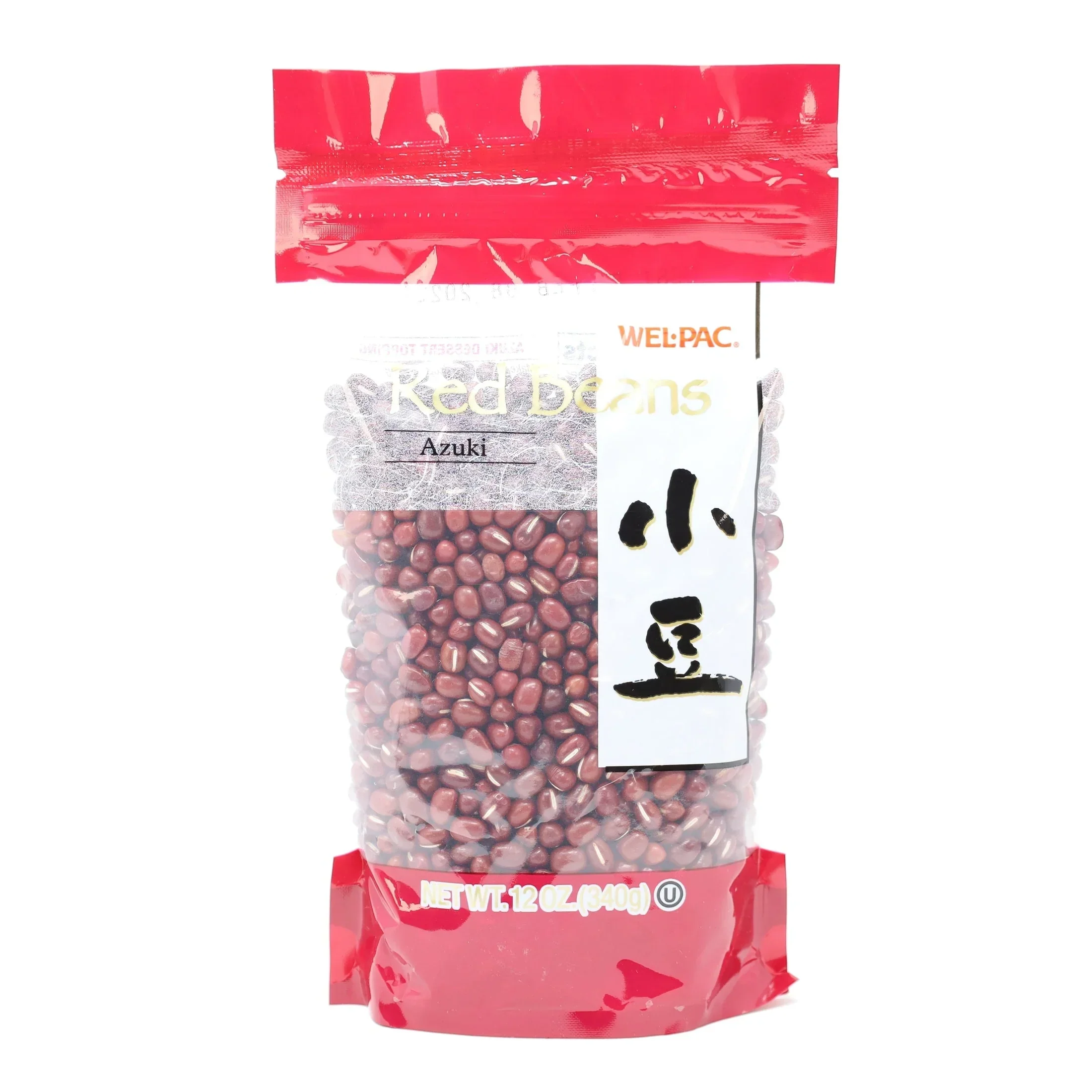 WEL-PAC RED BEANS AZUKI PACK 12OZ/340G
